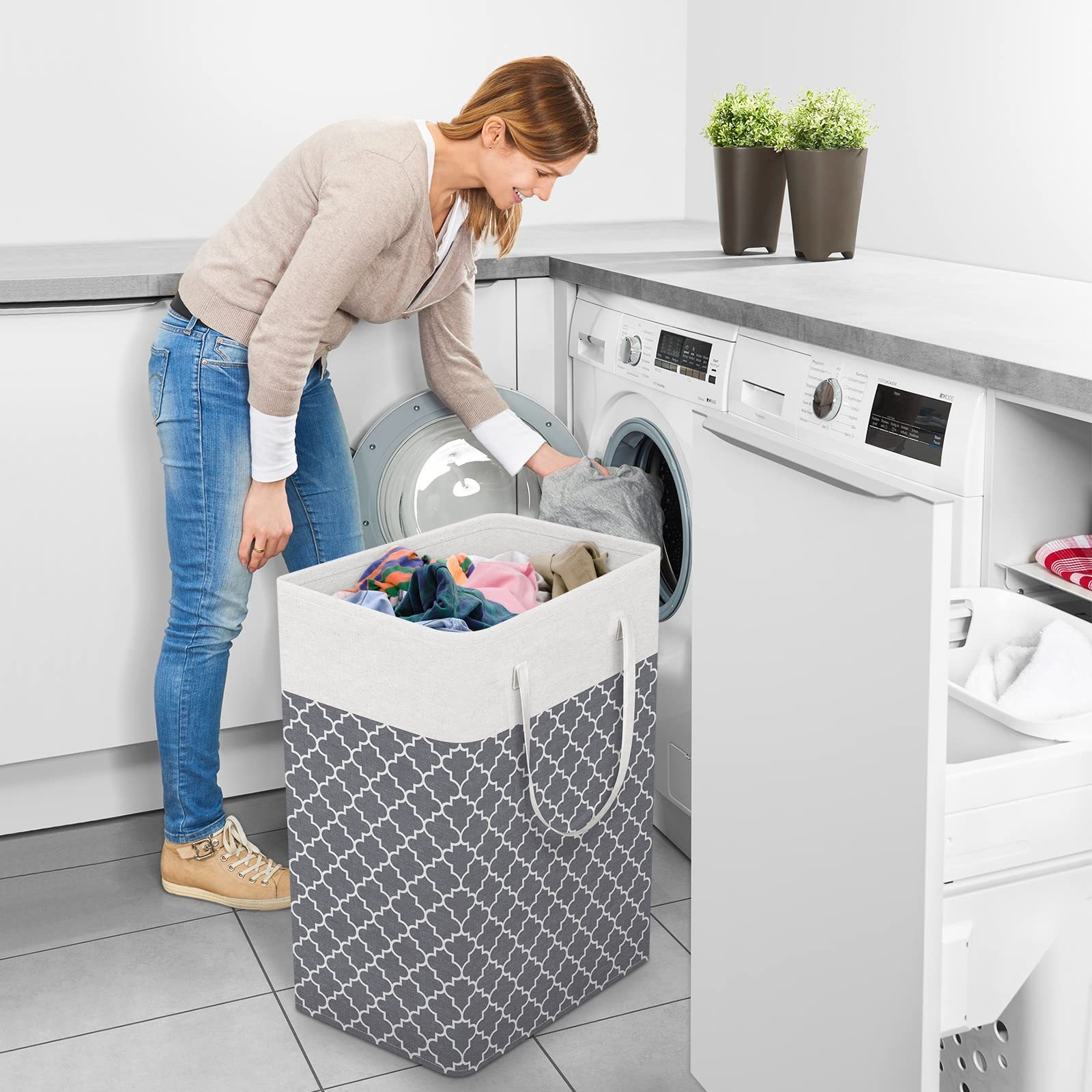 Vivicreate Laundry Basket Hamper Large Collapsible Laundry Hamper With Easy Carry Handles,freestanding Clothes Hampers For Laundry, Bedroom, Dorm, Clothes, Towels, 75l, Clover Grey
Vivicreate Laundry Basket Hamper Large Collapsible Laundry Hamper With Easy Carry Handles,freestanding Clothes Hampers For Laundry, Bedroom, Dorm, Clothes, Towels, 75l, Clover Grey