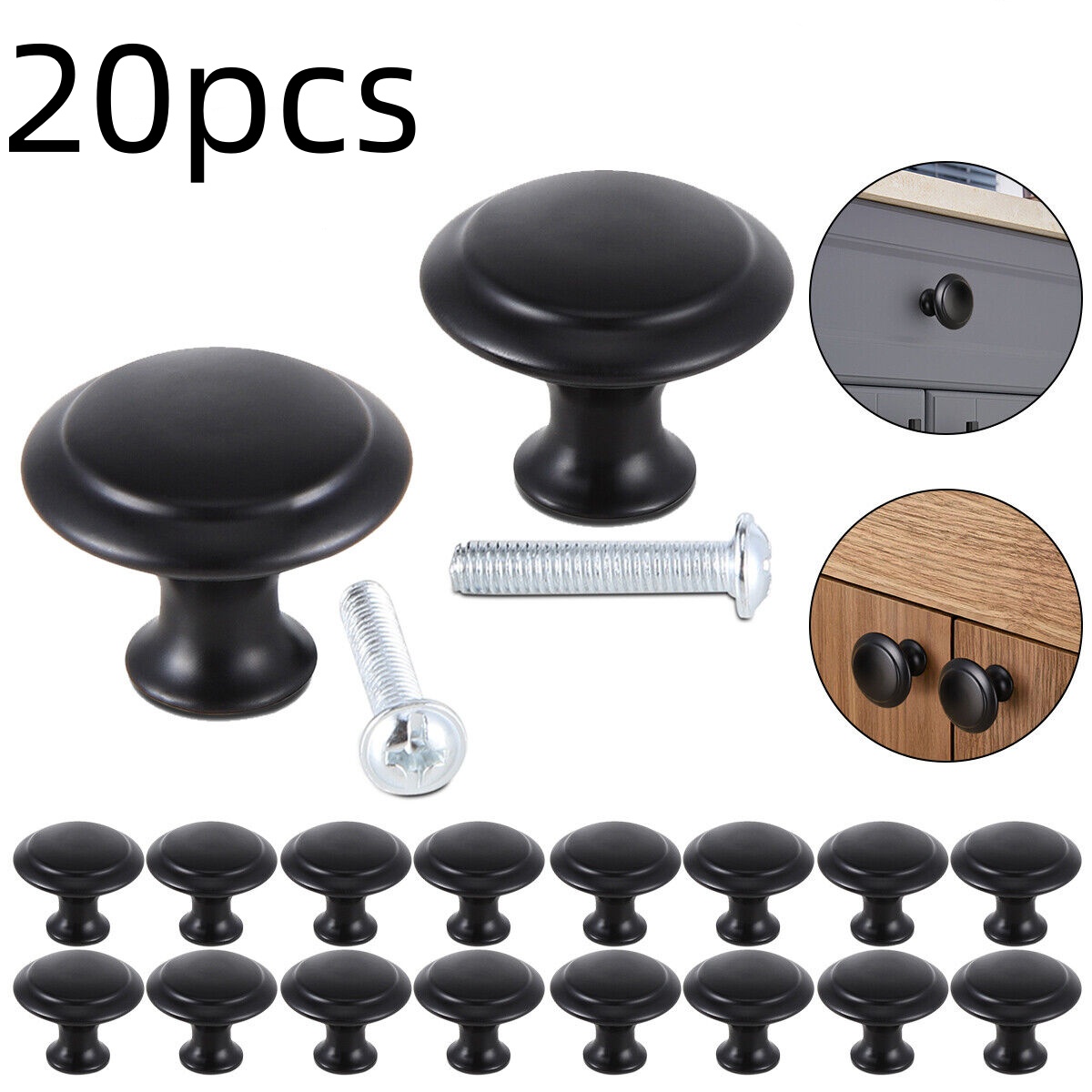 20pcs Stainless Steel Cabinet Knobs Drawer Pulls Door Handles Kitchen Hardware Brushed Black
20pcs Stainless Steel Cabinet Knobs Drawer Pulls Door Handles Kitchen Hardware Brushed Black