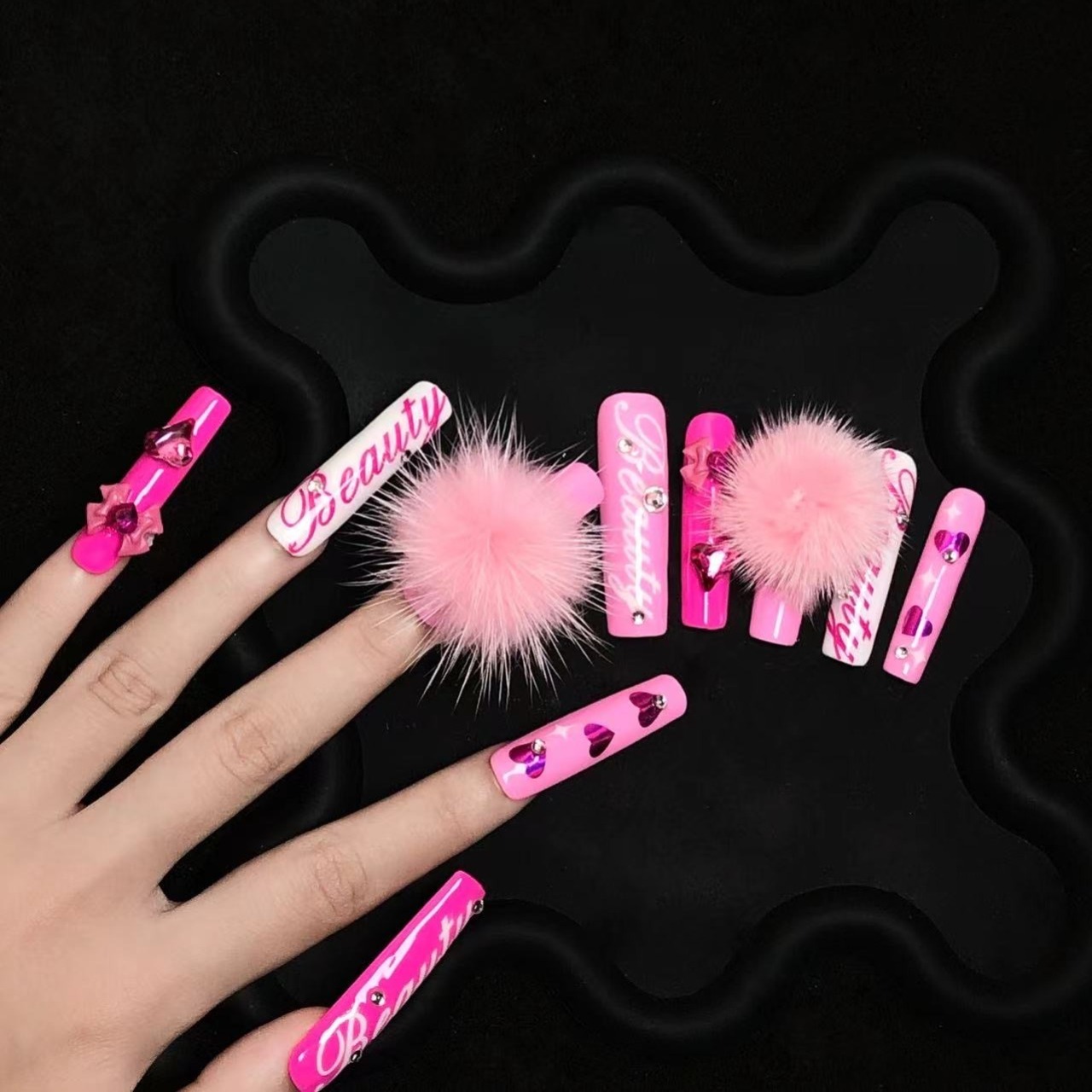 10pcs Handmade Press On Nails,2.2'' Long Press On Nails,bling Nails,luxury Nails,super Long Nails,full Reinstone Nails,,
10pcs Handmade Press On Nails,2.2'' Long Press On Nails,bling Nails,luxury Nails,super Long Nails,full Reinstone Nails,,