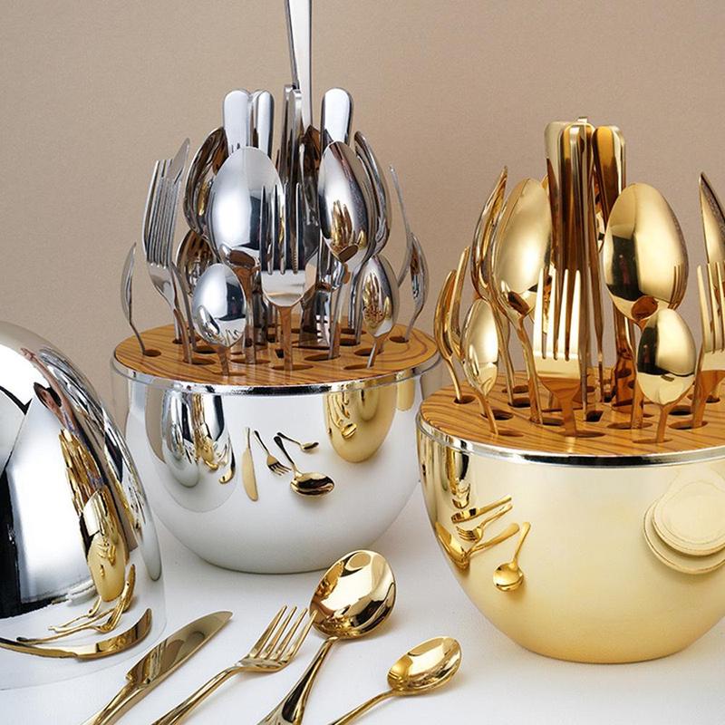 Household Tableware Set, 24pcs Steel & 1 Egg-shaped For Use, Gadgets, Accessories, Organizer
Household Tableware Set, 24pcs Steel & 1 Egg-shaped For Use, Gadgets, Accessories, Organizer