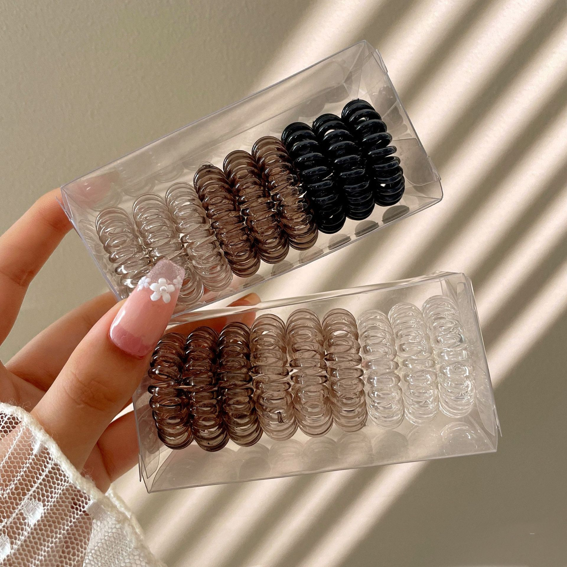 9 Pcs Spiral Hair Ties , Coil Hair Ties, Phone Cord Hair Ties, Women Ponytail Holder Elastics
9 Pcs Spiral Hair Ties , Coil Hair Ties, Phone Cord Hair Ties, Women Ponytail Holder Elastics