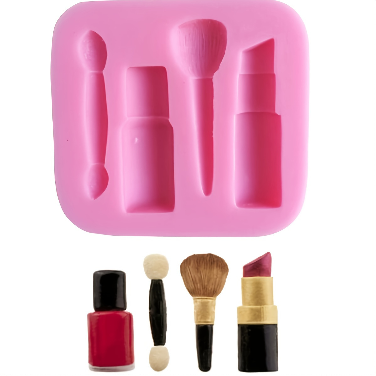 1pc Cosmetic Shaped Silicone Mold, 3d Fondant Mold For Diy Pudding Chocolate Candy Desserts Gummy Handmade Soap Polymer Clay Ice Cube, Cake Decorating Supplies, Baking Supplies, Kitchen Items
1pc Cosmetic Shaped Silicone Mold, 3d Fondant Mold For Diy Pudding Chocolate Candy Desserts Gummy Handmade Soap Polymer Clay Ice Cube, Cake Decorating Supplies, Baking Supplies, Kitchen Items