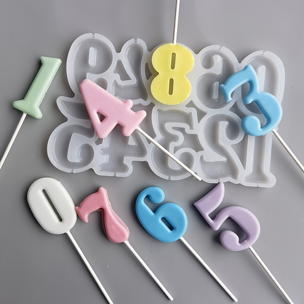 1pc New Digital Epoxy Lollipop Chocolate Mold Cheese Lollipop Silicone Mold Baking Cake Fondant Decoration Mold
1pc New Digital Epoxy Lollipop Chocolate Mold Cheese Lollipop Silicone Mold Baking Cake Fondant Decoration Mold