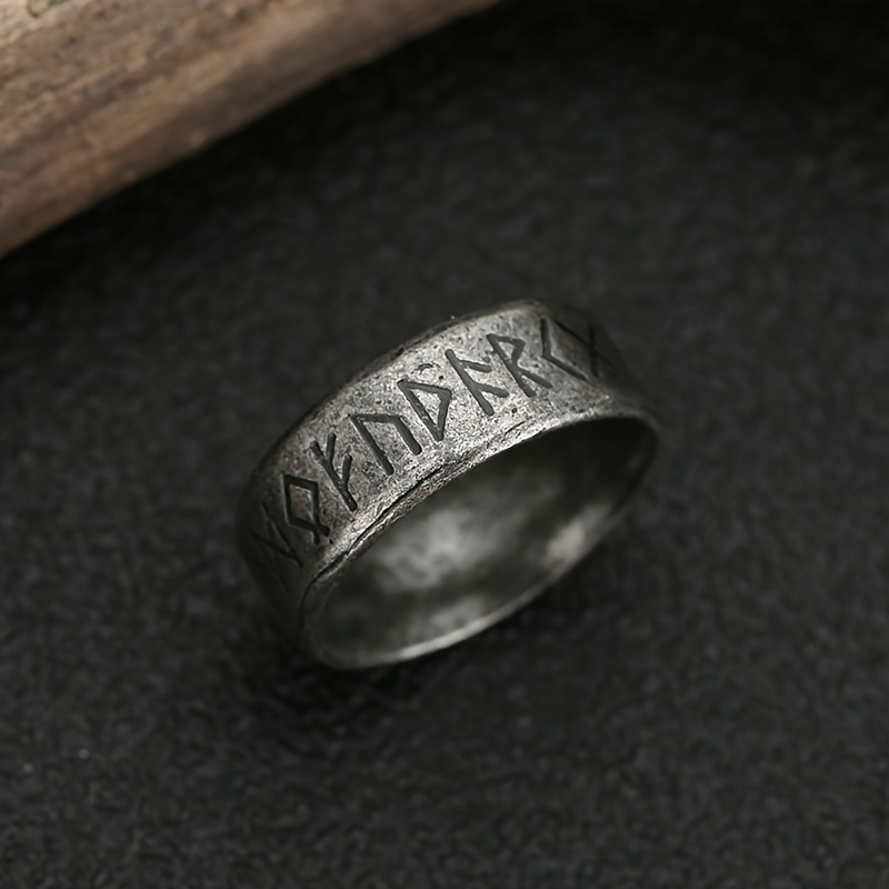 

1pc Fashion Vintage Men's Odin Norse Viking Amulet Rune Ring
