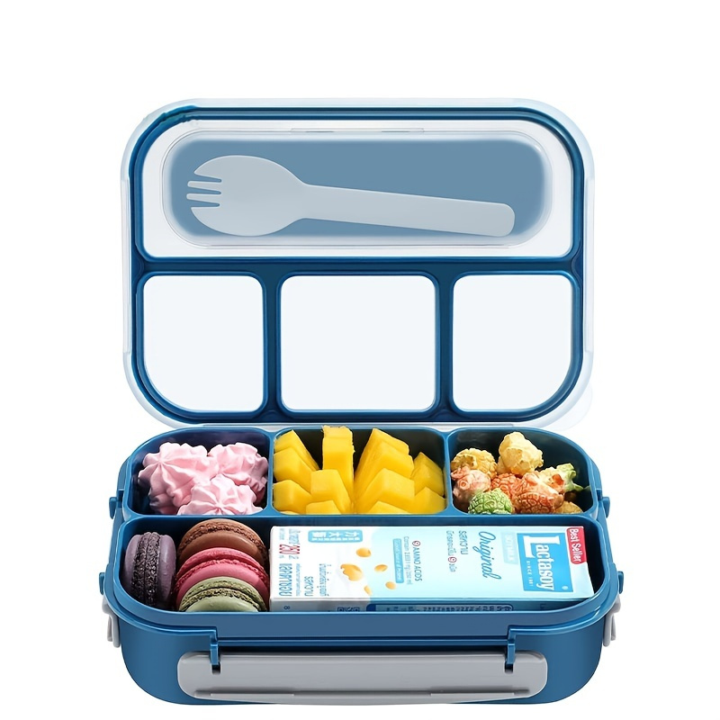 

1pc 4-compartment Bento Lunch Box - Microwave, Dishwasher, And Freezer Safe - Perfect For Back To School And On-the-go Meals
