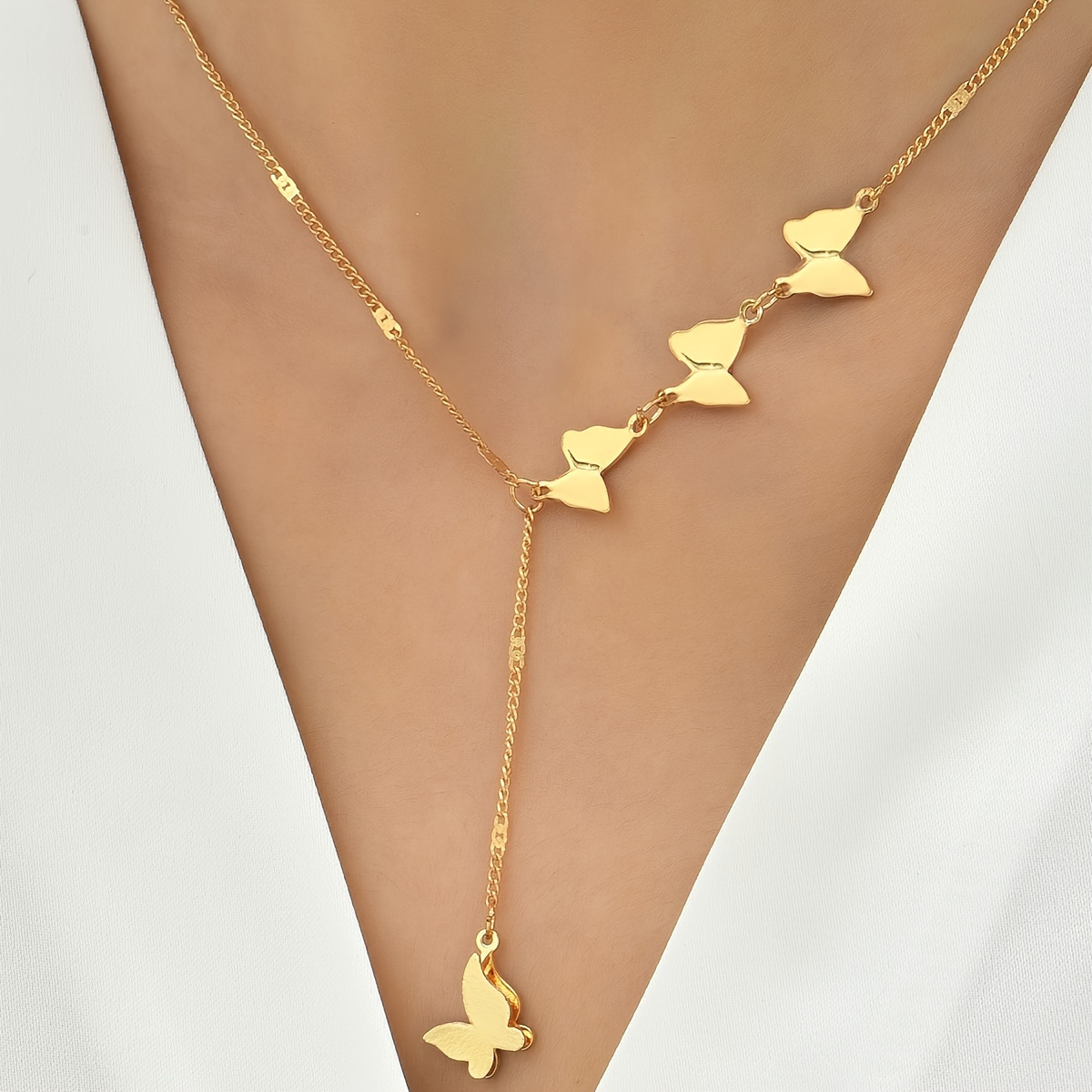 Y-shape Chain Necklace Butterfly Shape Pendant Elegant Neck Jewelry Decoration For Women
Y-shape Chain Necklace Butterfly Shape Pendant Elegant Neck Jewelry Decoration For Women