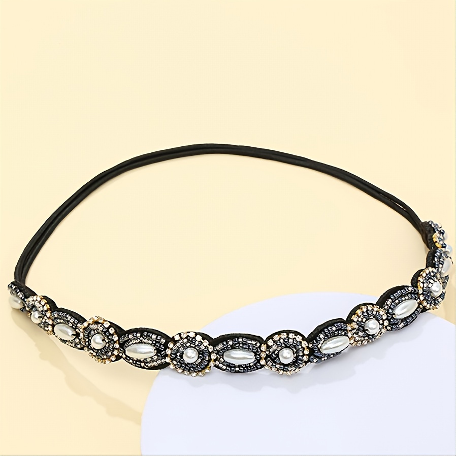 Beaded Headband Rhinestone Headbands For Women Elastic Headband Women Headbands Handmade Crystal Beaded Hairbands For Vintage Hair Accessories Party Daily Headwear 1pc
Beaded Headband Rhinestone Headbands For Women Elastic Headband Women Headbands Handmade Crystal Beaded Hairbands For Vintage Hair Accessories Party Daily Headwear 1pc