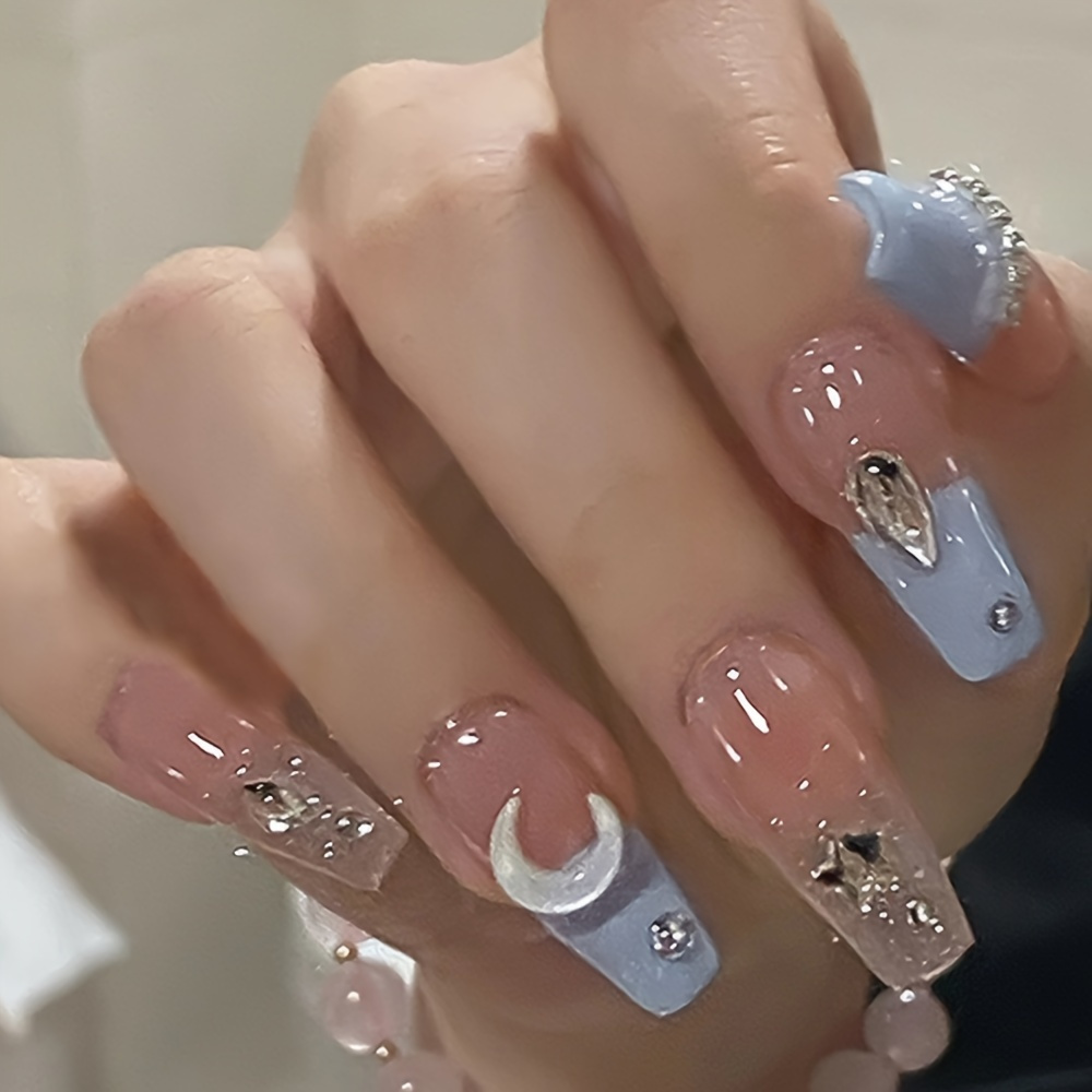 Glitter Sea Salt Ice Blue Sequins Press On Nails - Glossy Rhinestone False Nails For Women
Glitter Sea Salt Ice Blue Sequins Press On Nails - Glossy Rhinestone False Nails For Women