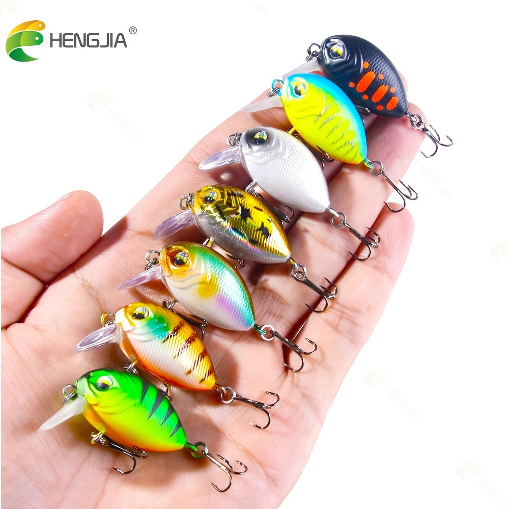 7pcs Crankbait Wobblers Fishing Tackle Hard Lures Fishing Minnow Bait