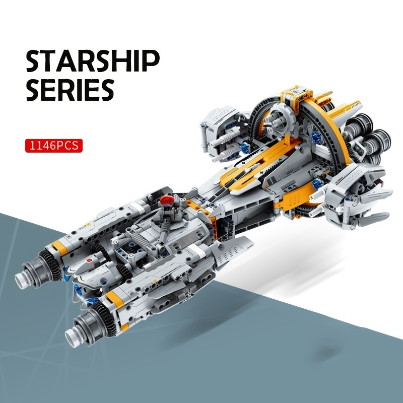 High Tech Spaceship Starship Combat Aircraft Building Block Moc