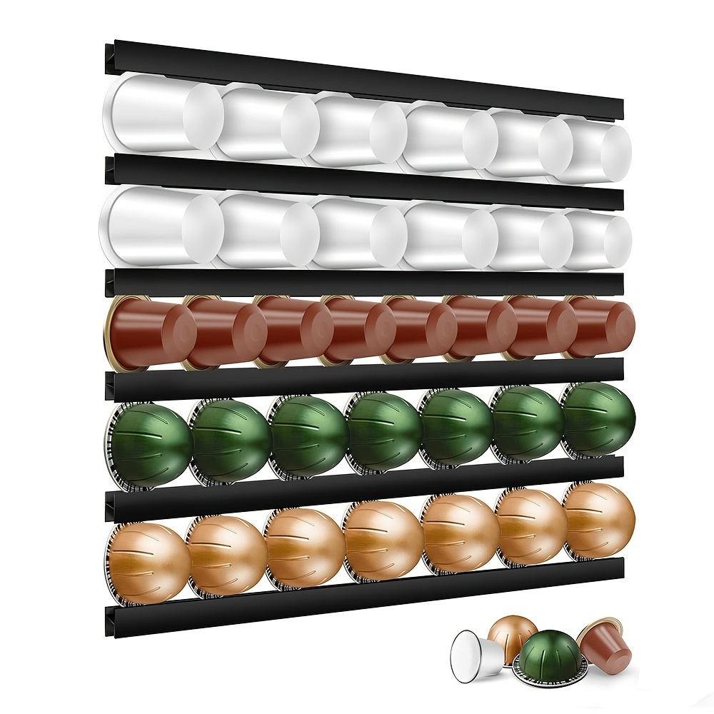 1pc Coffee Capsule Holder, Compatible With K-cup Nespresso Original Dolce Gusto Vertuoline Coffee Pods Shelf Capsule Storage Racks, Coffee Bar Accessories
1pc Coffee Capsule Holder, Compatible With K-cup Nespresso Original Dolce Gusto Vertuoline Coffee Pods Shelf Capsule Storage Racks, Coffee Bar Accessories