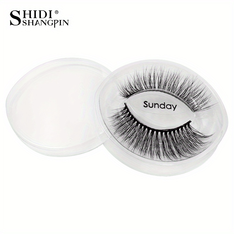 Shidishangpin False Eyelashes Wispy 3d Mink Natural Long Temu United