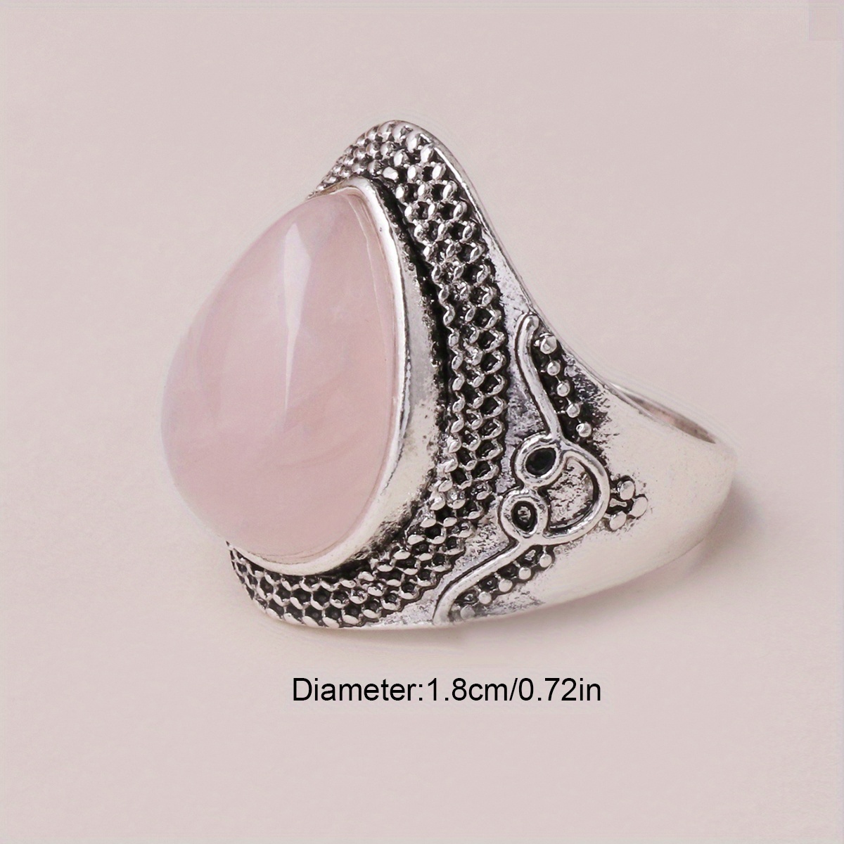 Bague En Rose Naturelle Vintage En Forme Goutte D Eau Temu France