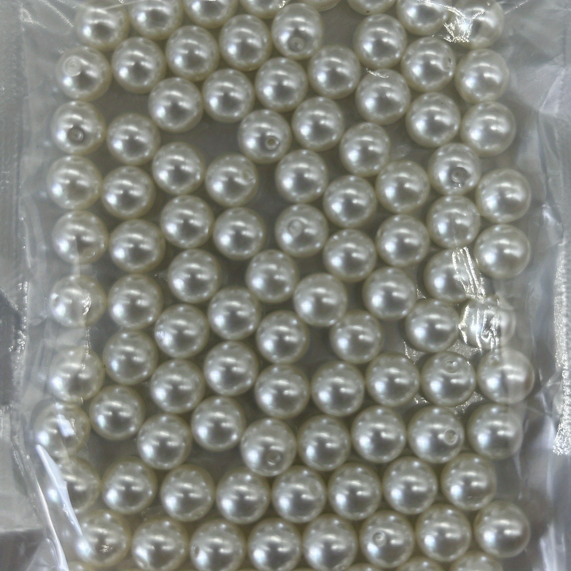 Mm Abs Imitation Pearl Round Beads Einzelne Loch Lose Temu