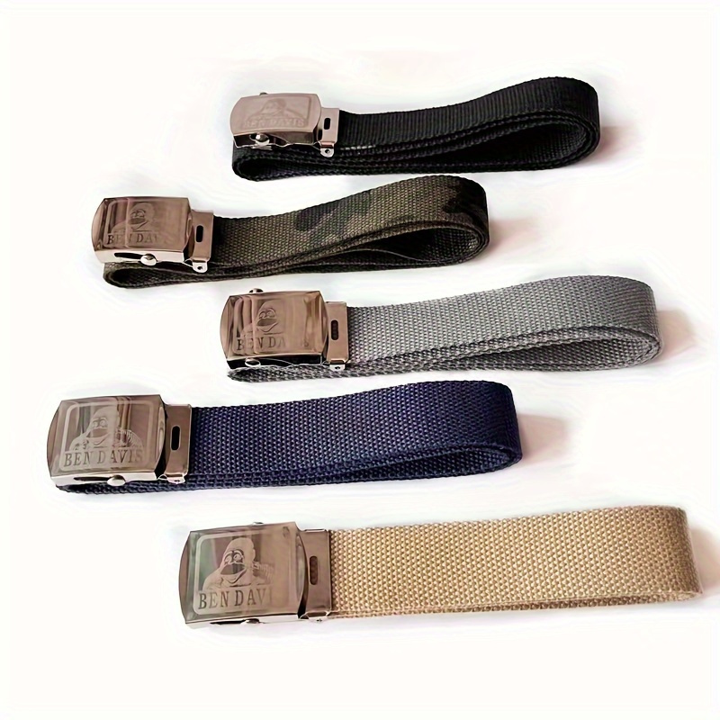1pc Retro Imitation Old Buckle Canvas Belt For Men, Trendy Denim Belt For Holiday Party Gifts, Automatic Buckle Design With Gorilla Men Theme
1pc Retro Imitation Old Buckle Canvas Belt For Men, Trendy Denim Belt For Holiday Party Gifts, Automatic Buckle Design With Gorilla Men Theme