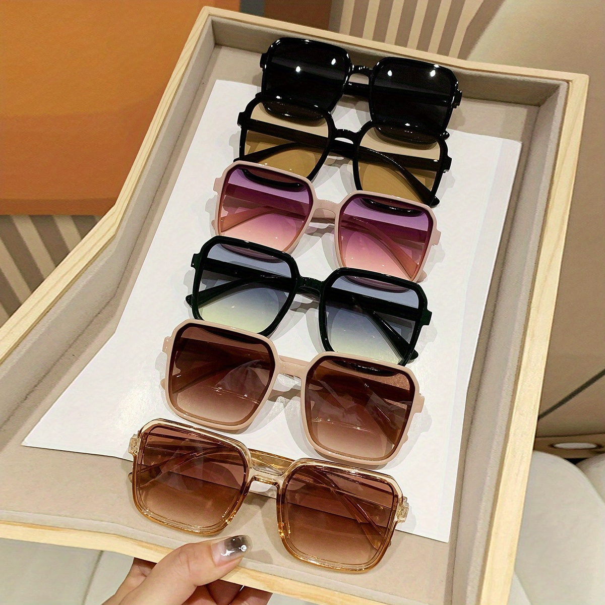 6 Pcs Square Shaped Stylish Plastic Frame Glasses For Women, Fashionable Sports Eyewear For Hiking And Everyday Wear
6 Pcs Square Shaped Stylish Plastic Frame Glasses For Women, Fashionable Sports Eyewear For Hiking And Everyday Wear