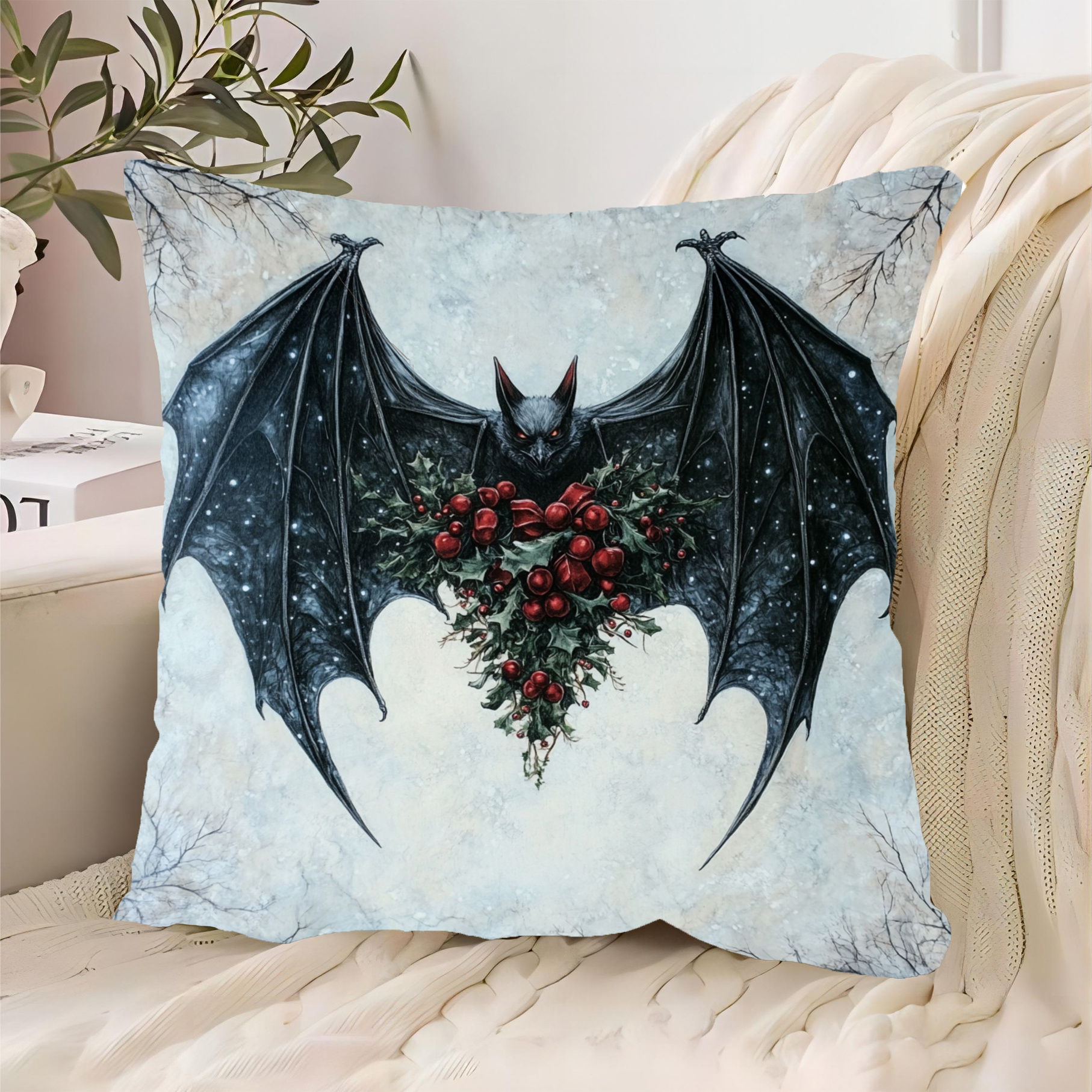 1pc, Single-sided Printed Polyester Pillow, Gothic Christmas, 18inchx18inch, Suitable For Sofa, Living Room, Bedroom, Office Home Decoration, Without Pillow Core_hypdi2556
1pc, Single-sided Printed Polyester Pillow, Gothic Christmas, 18inchx18inch, Suitable For Sofa, Living Room, Bedroom, Office Home Decoration, Without Pillow Core_hypdi2556