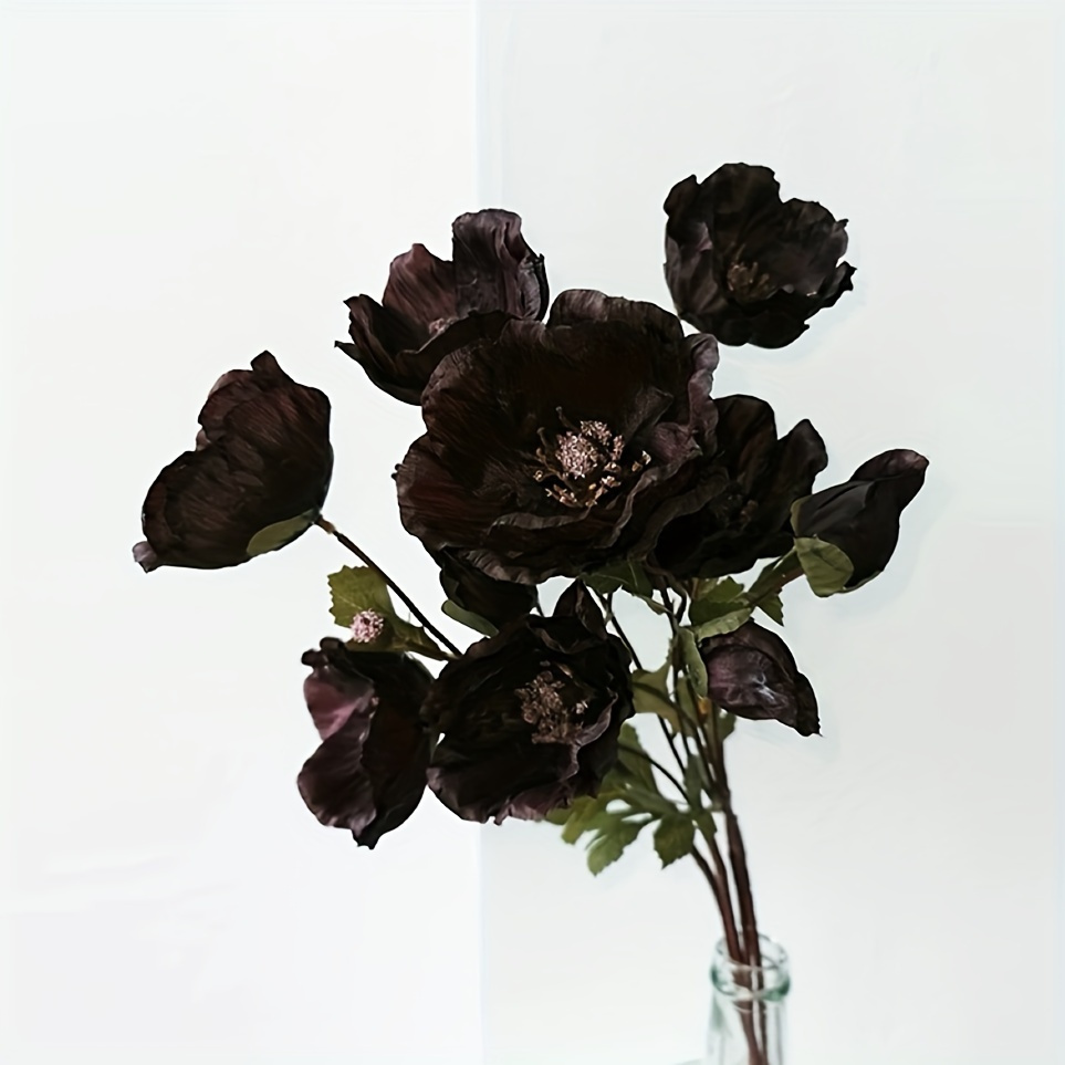 1 Pack Elegant Black Artificial Flowers - Decor Perfect For Autumn & Winter, Faux Plant Home Decor, Plastic Material, Festive Holiday Decorations
1 Pack Elegant Black Artificial Flowers - Decor Perfect For Autumn & Winter, Faux Plant Home Decor, Plastic Material, Festive Holiday Decorations
