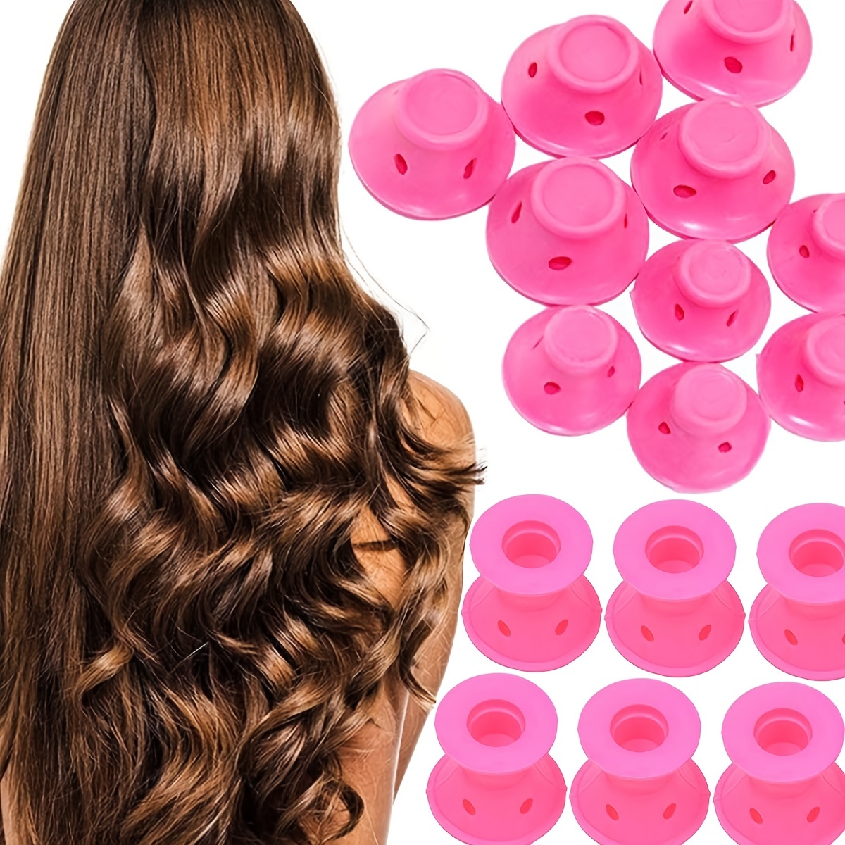 10pcs No-heat Silicone Hair Curlers - Easy-to-use, Hypoallergenic Styling Tools For All Hair Types
10pcs No-heat Silicone Hair Curlers - Easy-to-use, Hypoallergenic Styling Tools For All Hair Types