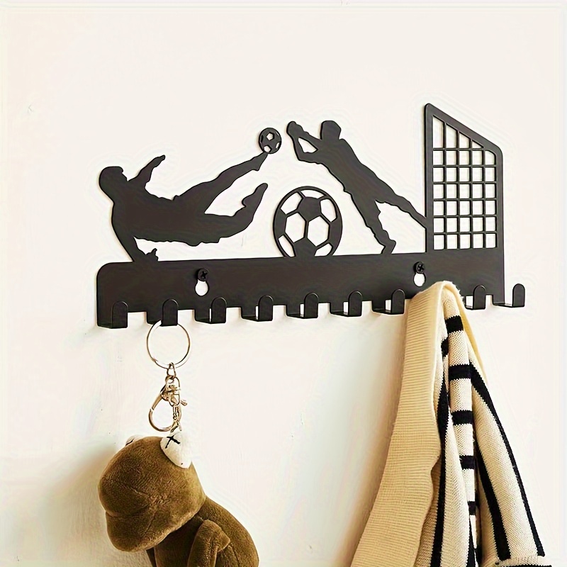 1pc Football Wall Key Hook, Minimalist Decoration Hook, Living Room Key Rack, Clothes, Hats, Scarves Storage Rack
1pc Football Wall Key Hook, Minimalist Decoration Hook, Living Room Key Rack, Clothes, Hats, Scarves Storage Rack