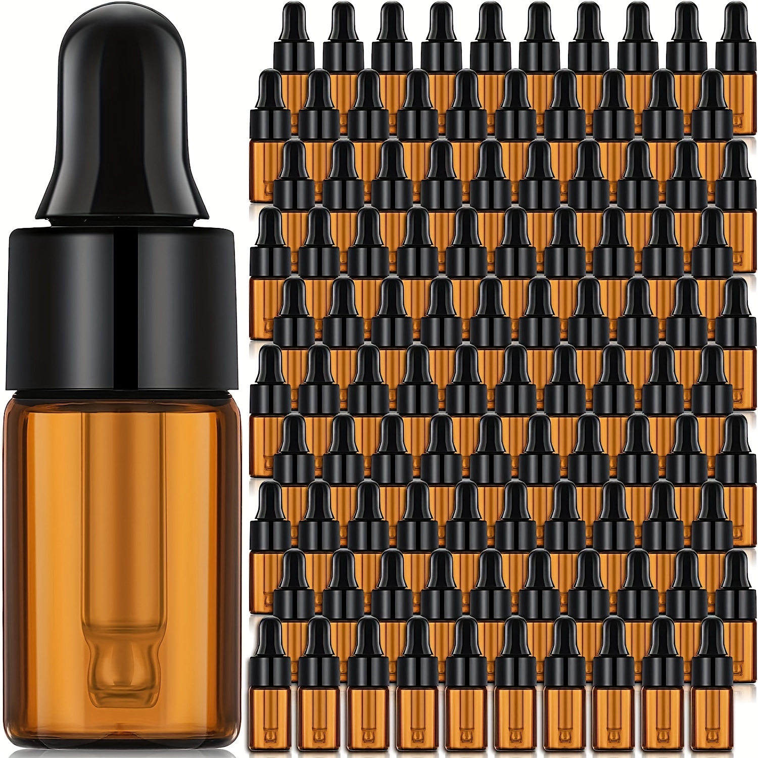 100 Pcs Amber Glass Mini Dropper Bottles Essential Oil Dropping Bottles Small Empty Sample Bottles Glass Vial With Dropper And Black Caps Tiny Amber Glass Bottles Perfume Jars For Traveling (3 Ml)
100 Pcs Amber Glass Mini Dropper Bottles Essential Oil Dropping Bottles Small Empty Sample Bottles Glass Vial With Dropper And Black Caps Tiny Amber Glass Bottles Perfume Jars For Traveling (3 Ml)