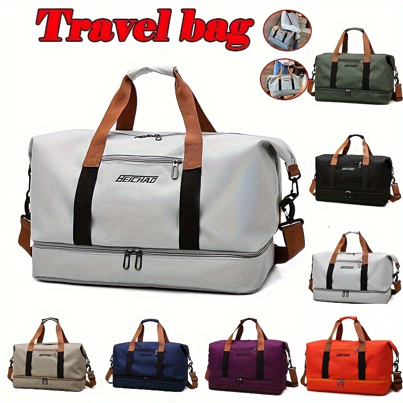 

Dry And Wet Separation Large Capacity Travel Bag, Casual Outdoor Luggage Bag Handbag