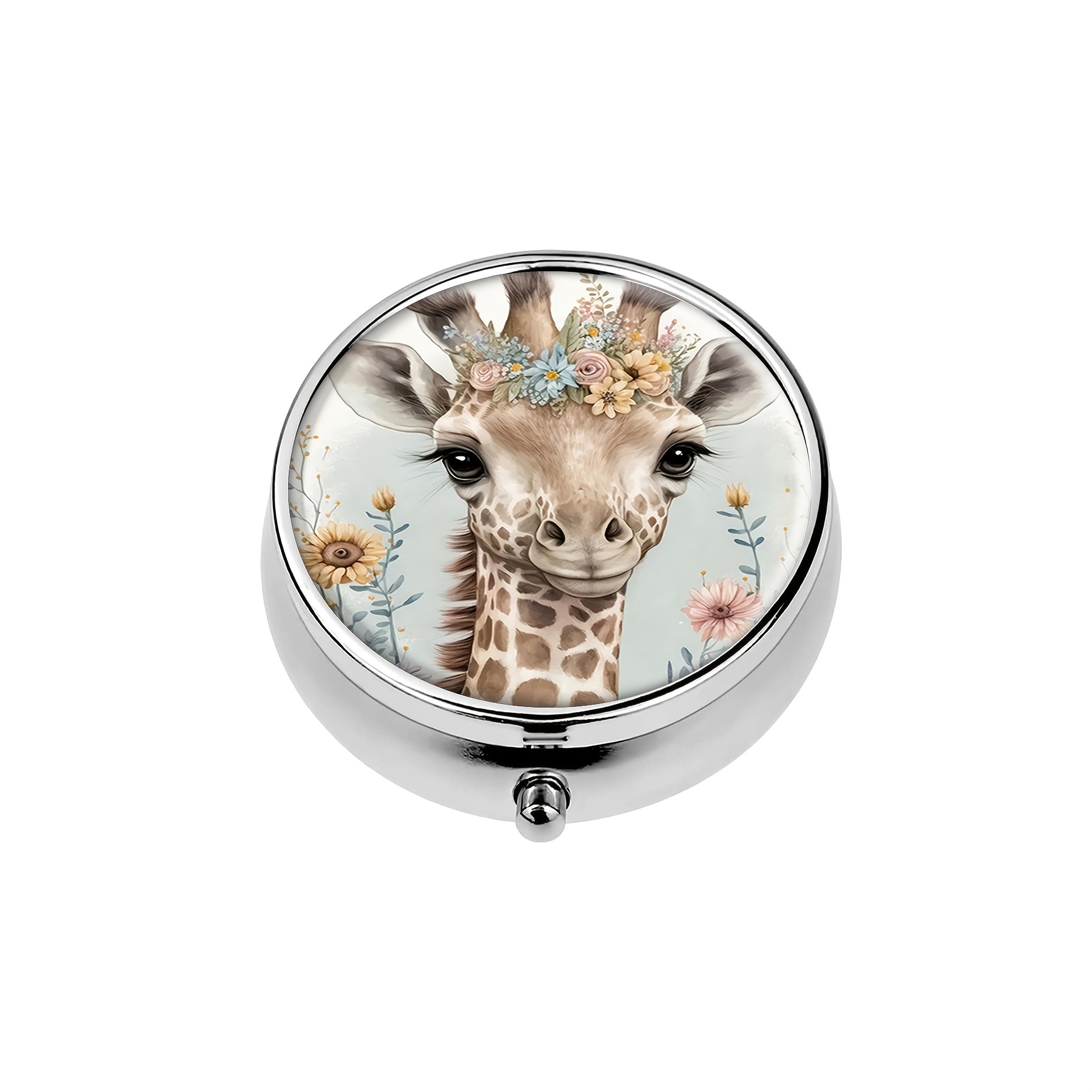 1pc Giraffe Round Pill Box, 3 Compartment Mini Decorative Pocket Purse Portable Travel Organizer Pill Case
1pc Giraffe Round Pill Box, 3 Compartment Mini Decorative Pocket Purse Portable Travel Organizer Pill Case