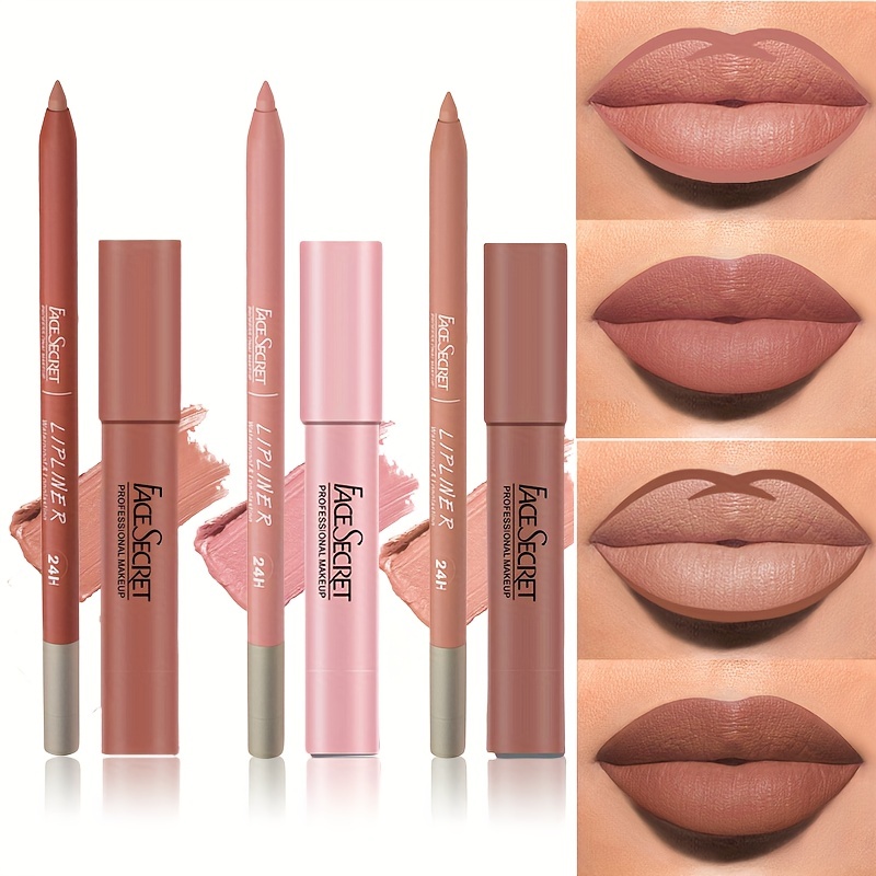 

6-color Lip Liner + Lip Gloss, Nude Lip Liner And Lipstick, Matte Finish Color Rendering Lipstick With Matching Smooth Lip Liner, Waterproof Long Lasting Gift Set For Daily Use