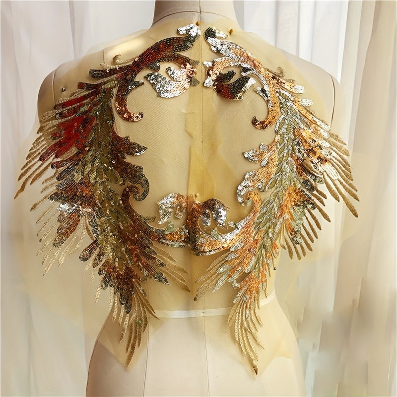 1 Pair Sequin Peacock Patch Embroidered Gown Appliques Lace Fabric Red Mesh Sew Patch For Wedding Decoration
1 Pair Sequin Peacock Patch Embroidered Gown Appliques Lace Fabric Red Mesh Sew Patch For Wedding Decoration
