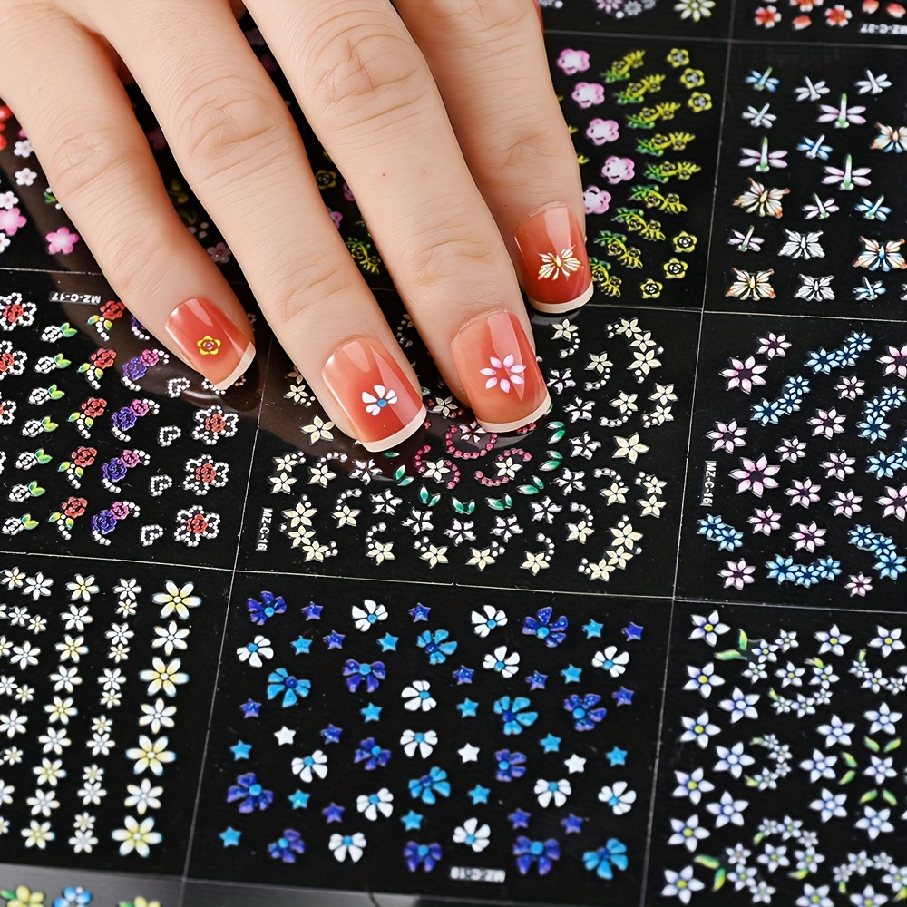 30 Sheet 3d Flower Design Nail Art Stickers, Self Adhesive Nail Art Decals For Nail Art Decoration, Nail Art Supplies For Women And Girls Easter
30 Sheet 3d Flower Design Nail Art Stickers, Self Adhesive Nail Art Decals For Nail Art Decoration, Nail Art Supplies For Women And Girls Easter
