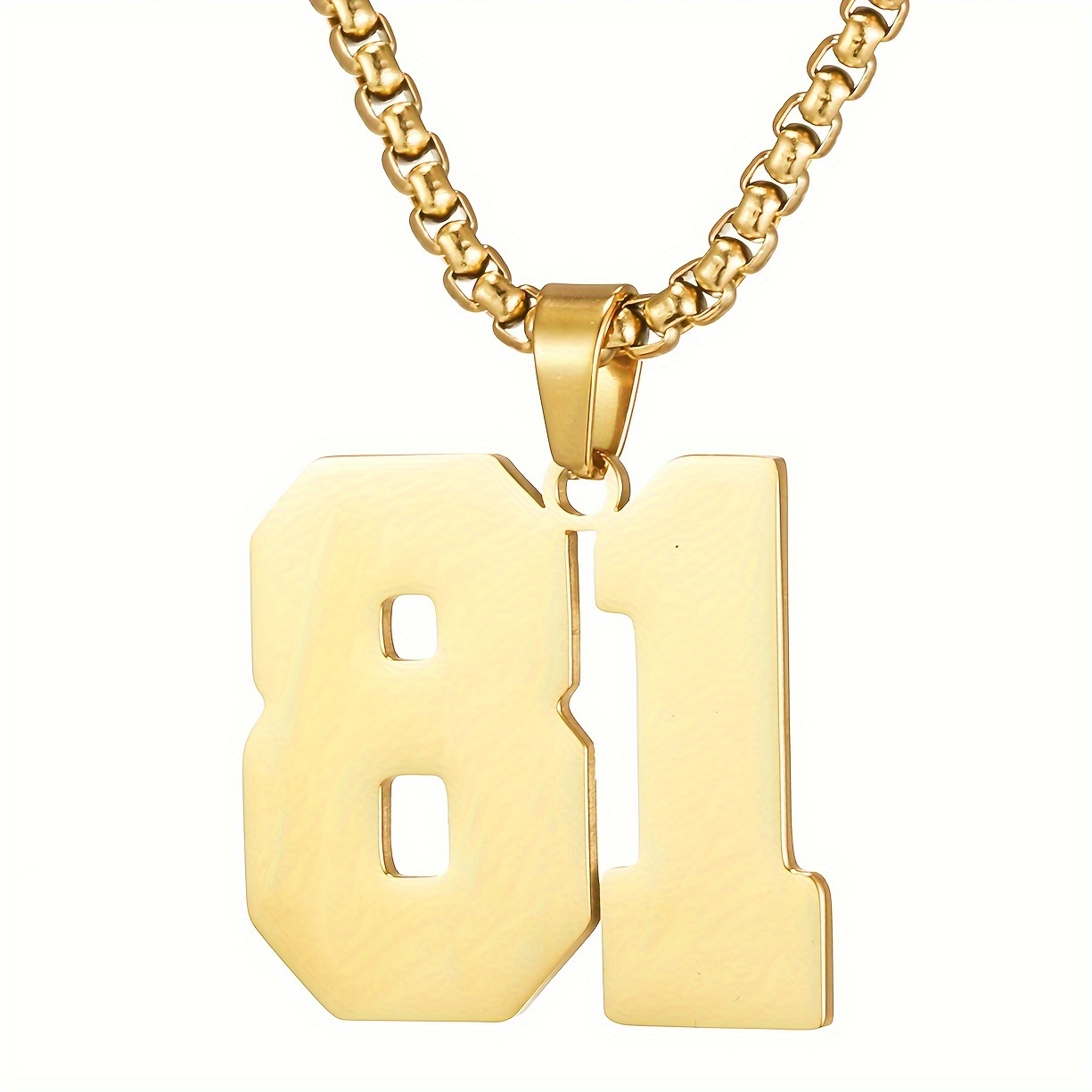 Athletes Number Stainless Steel Necklaces Men Baseball Temu United