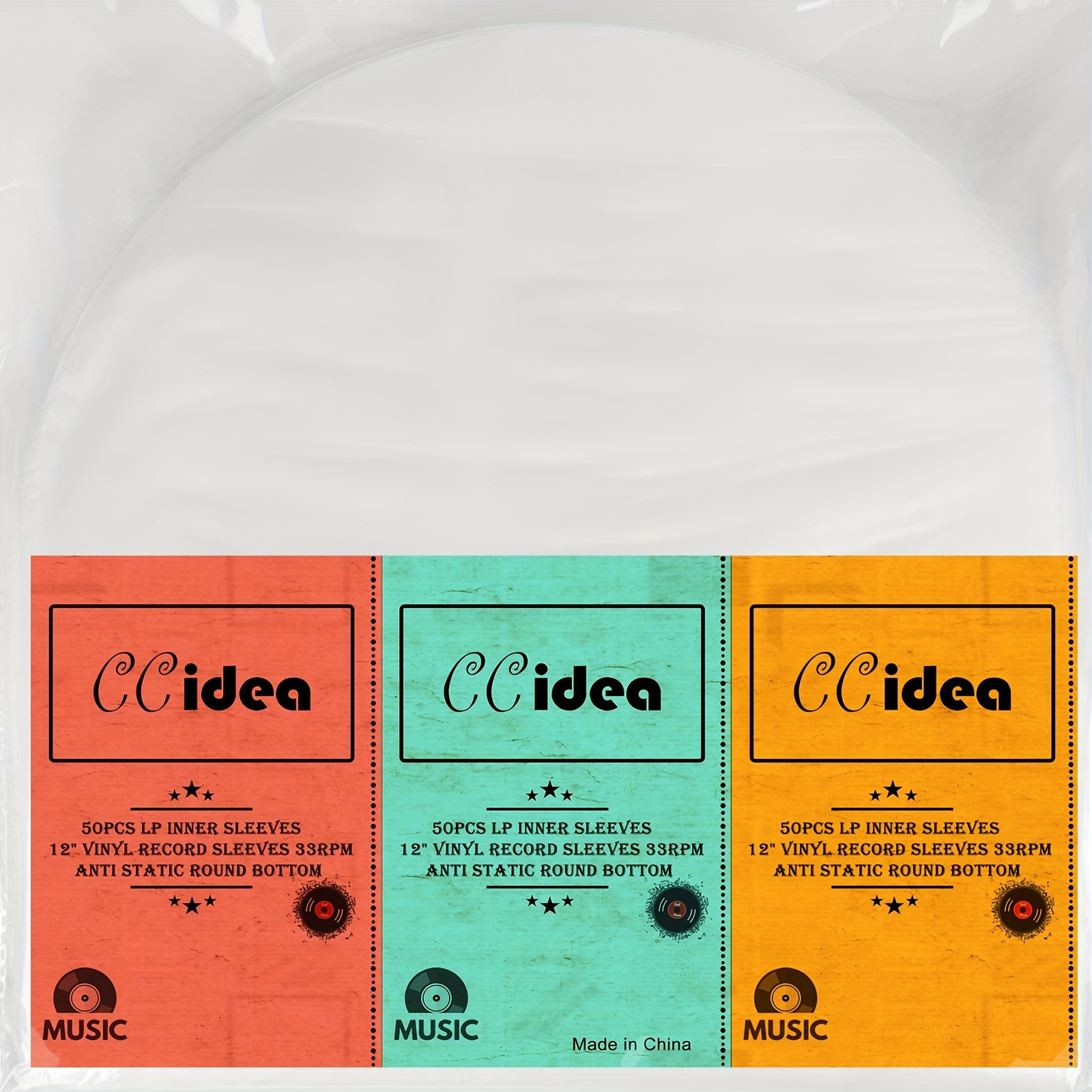Ccidea 50pcs/100pcs 12" Vinyl Record Sleeves (3mil Inner Sleeves No Flap ), Crystal Clear Fit For Single & Double Lp Album Collection Protection
Ccidea 50pcs/100pcs 12" Vinyl Record Sleeves (3mil Inner Sleeves No Flap ), Crystal Clear Fit For Single & Double Lp Album Collection Protection