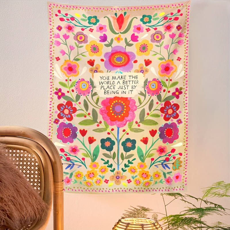 1pc Watercolor Floral Tapestry, Flower Garden Wall Decor, Wildflower Wall Tapestry Hangings, Mandala Wall Art Aesthetic Office Living Room Decor Home Decor
1pc Watercolor Floral Tapestry, Flower Garden Wall Decor, Wildflower Wall Tapestry Hangings, Mandala Wall Art Aesthetic Office Living Room Decor Home Decor