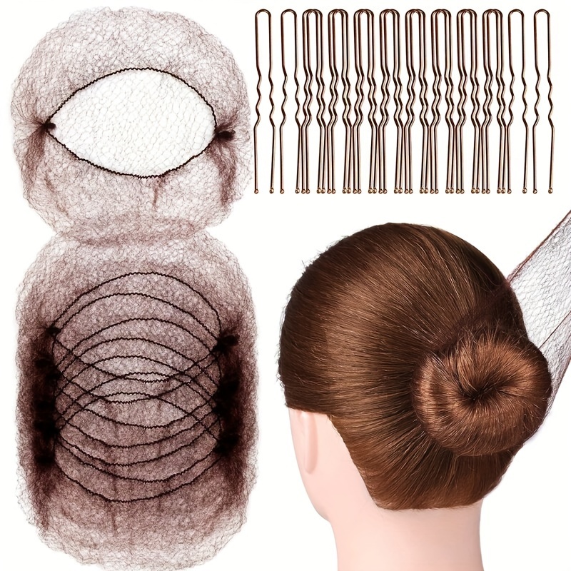 20pcs Hair Nets Invisible And 25pcs U Shaped Hair Pins Set, 20pcs 50cm Hair Nets For Bun Black/brown Mesh And 25pcs Hair Bun Pins For Women, Girls, Ballet Bun Maker Dance, Professional Invisible
20pcs Hair Nets Invisible And 25pcs U Shaped Hair Pins Set, 20pcs 50cm Hair Nets For Bun Black/brown Mesh And 25pcs Hair Bun Pins For Women, Girls, Ballet Bun Maker Dance, Professional Invisible