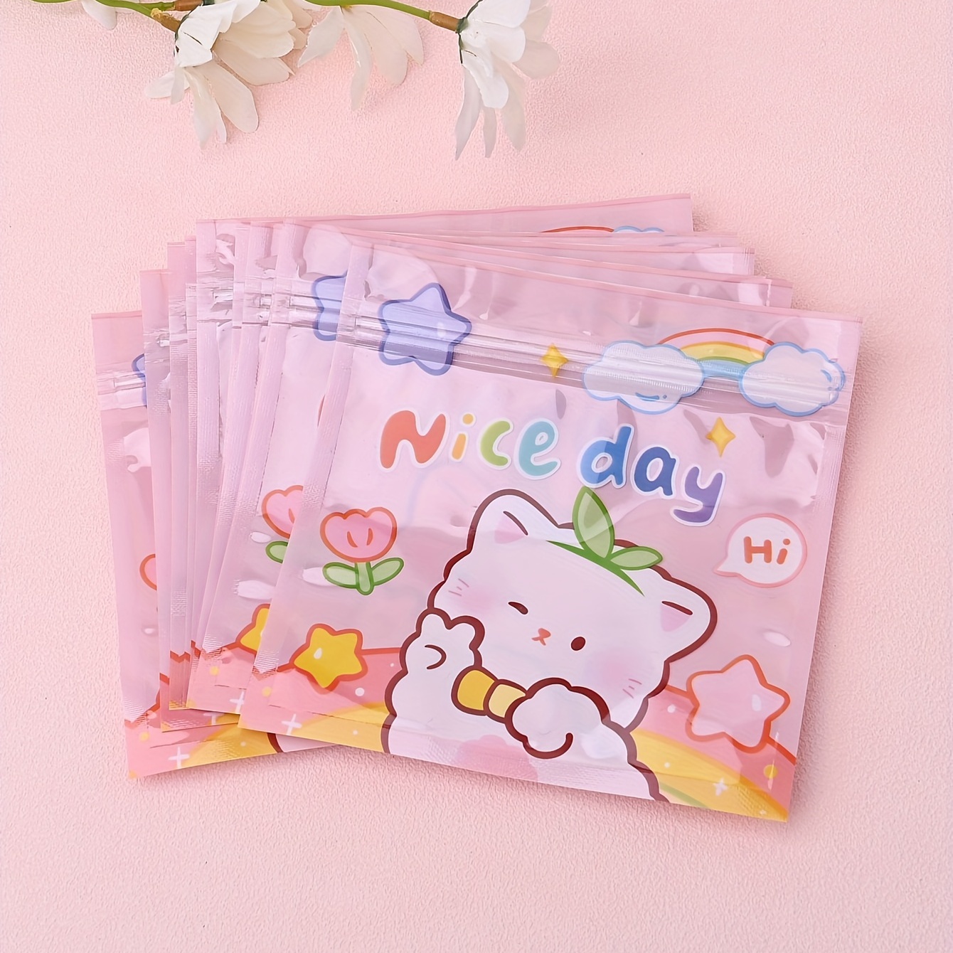20pcs Pink Cartoon Cute Kitten Beautiful Day Letter Print Gift Bag - Reusable Storage Bag Home Packaging Bag
20pcs Pink Cartoon Cute Kitten Beautiful Day Letter Print Gift Bag - Reusable Storage Bag Home Packaging Bag