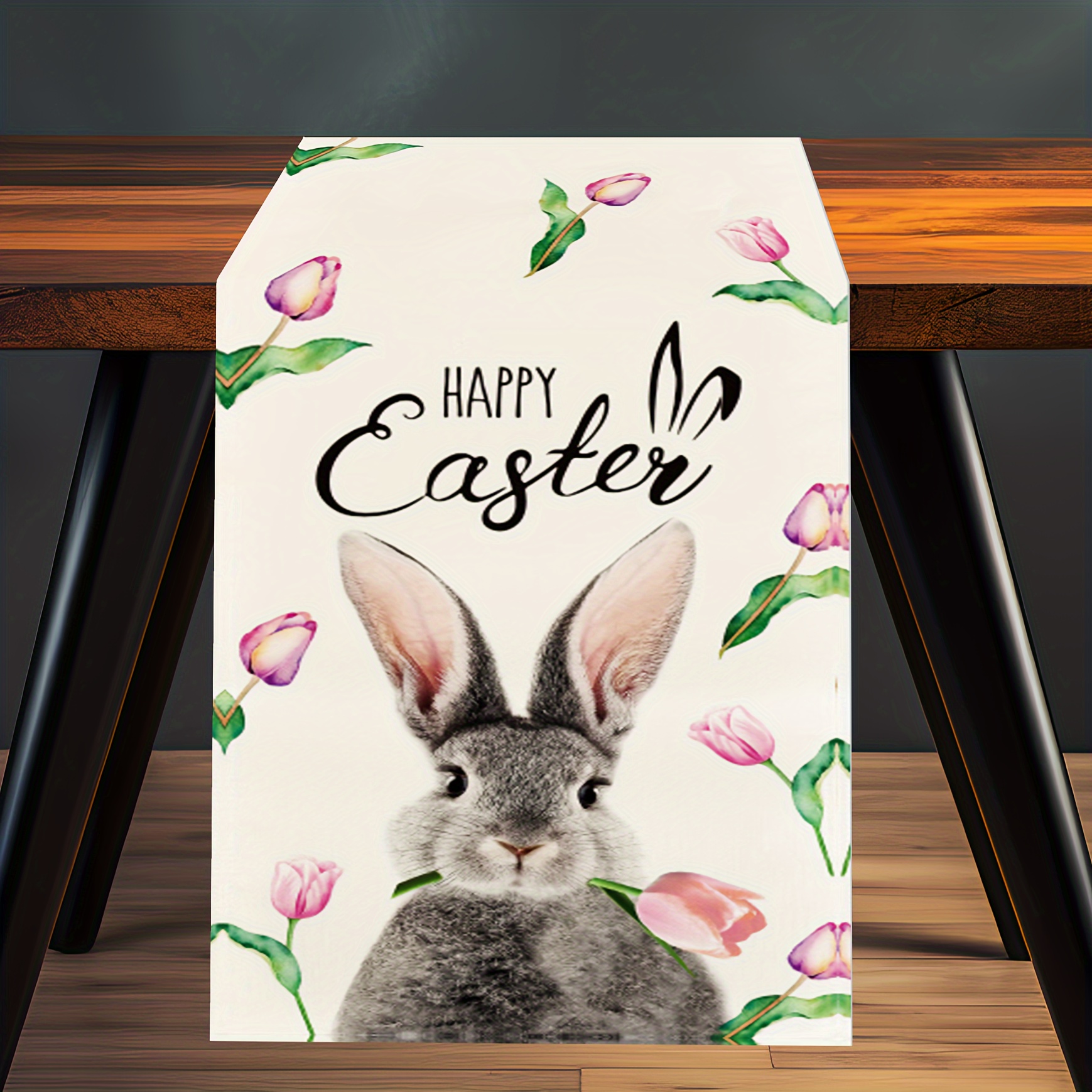 1pc, Table Runner, Cute Bunny Floral Pattern Table Runner, Happy Easter Theme Table Runner, Seasonal Kitchen Dining Table Decoration For Indoor, Party Decor
1pc, Table Runner, Cute Bunny Floral Pattern Table Runner, Happy Easter Theme Table Runner, Seasonal Kitchen Dining Table Decoration For Indoor, Party Decor