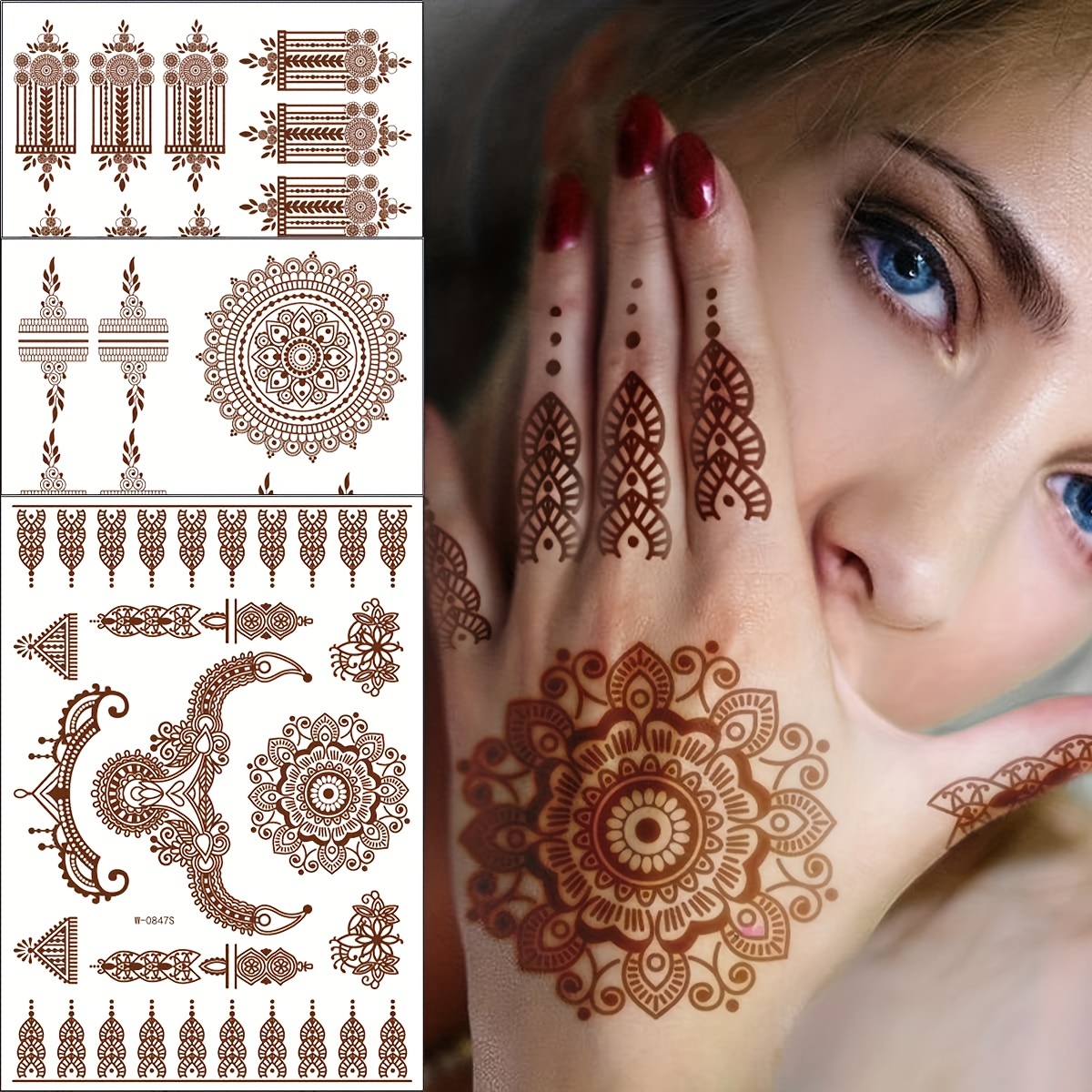 1 Sheet/6 Sheets Flower Temporary Tattoo Disposable Tattoo Sticker Kit, Fashion Women Tattoo Stickers, Waterproof Body Art Fake Tattoos
1 Sheet/6 Sheets Flower Temporary Tattoo Disposable Tattoo Sticker Kit, Fashion Women Tattoo Stickers, Waterproof Body Art Fake Tattoos