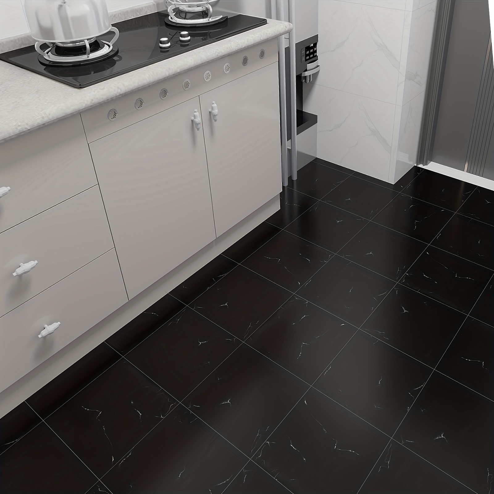 Black Sparkle Floor Tiles