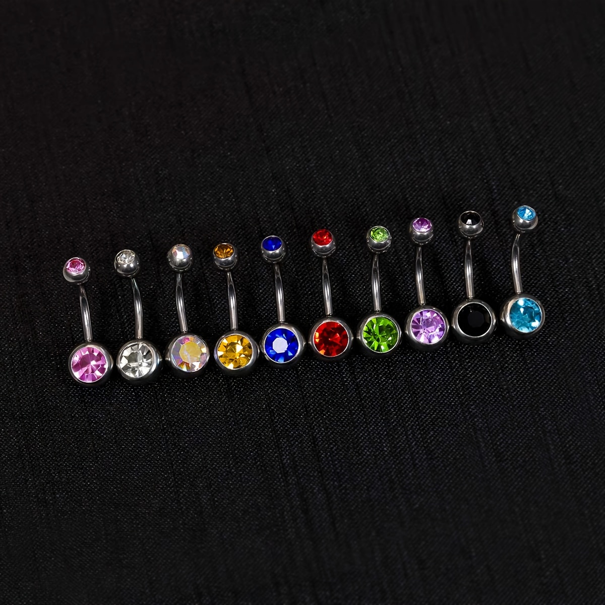 6pcs/10pcs Classic Belly Button Barbell Ring 316l Stainless Steel Colorful Rhinestone Decoration Navel Stud Navel Barbell Ring Surgical Steel Navel Nail Body Piercing Jewelry For Women Daily Wear
6pcs/10pcs Classic Belly Button Barbell Ring 316l Stainless Steel Colorful Rhinestone Decoration Navel Stud Navel Barbell Ring Surgical Steel Navel Nail Body Piercing Jewelry For Women Daily Wear