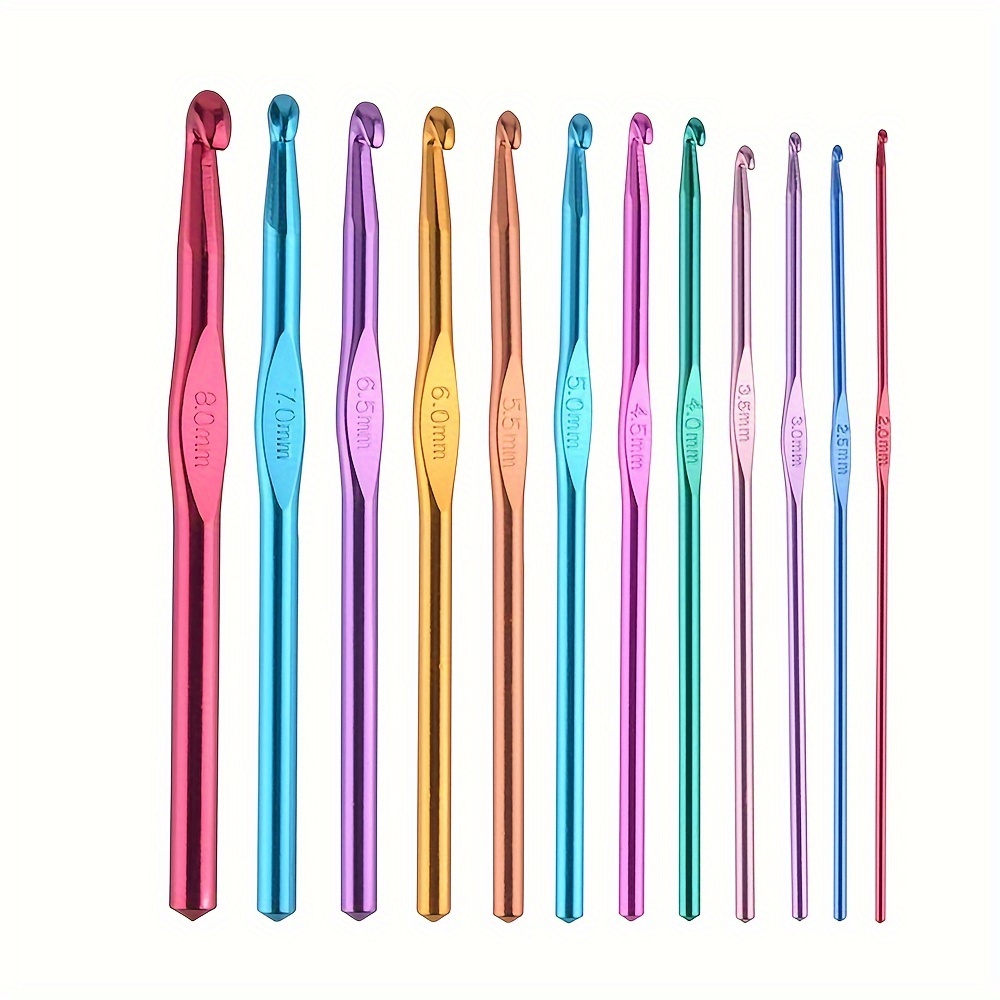 12pcs 2.0-8.0mm Aluminum Crochet Hooks Knitting Needles Craft Yarn Aluminum Knitting Crochet Supplies Kit For Knitter
12pcs 2.0-8.0mm Aluminum Crochet Hooks Knitting Needles Craft Yarn Aluminum Knitting Crochet Supplies Kit For Knitter