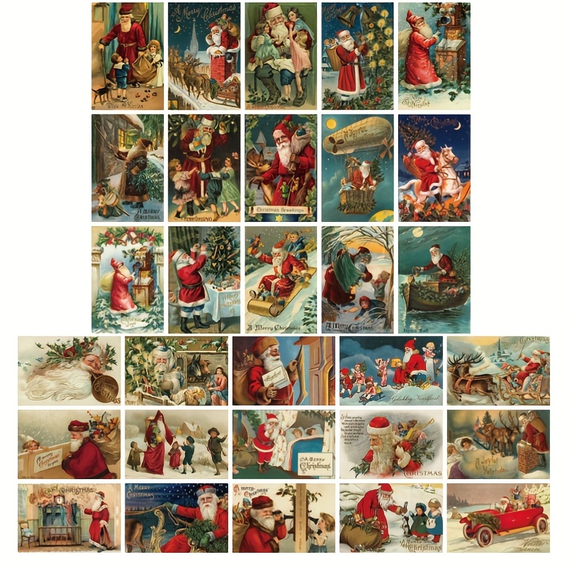 30pcs Vintage Greeting Cards Without Envelopes, Christmas Postcard, Retro Christmas Cards, Christmas Greetings For Friends And Relatives, Perfect For Scrapbooking, Diy Decorations & Gifts
30pcs Vintage Greeting Cards Without Envelopes, Christmas Postcard, Retro Christmas Cards, Christmas Greetings For Friends And Relatives, Perfect For Scrapbooking, Diy Decorations & Gifts