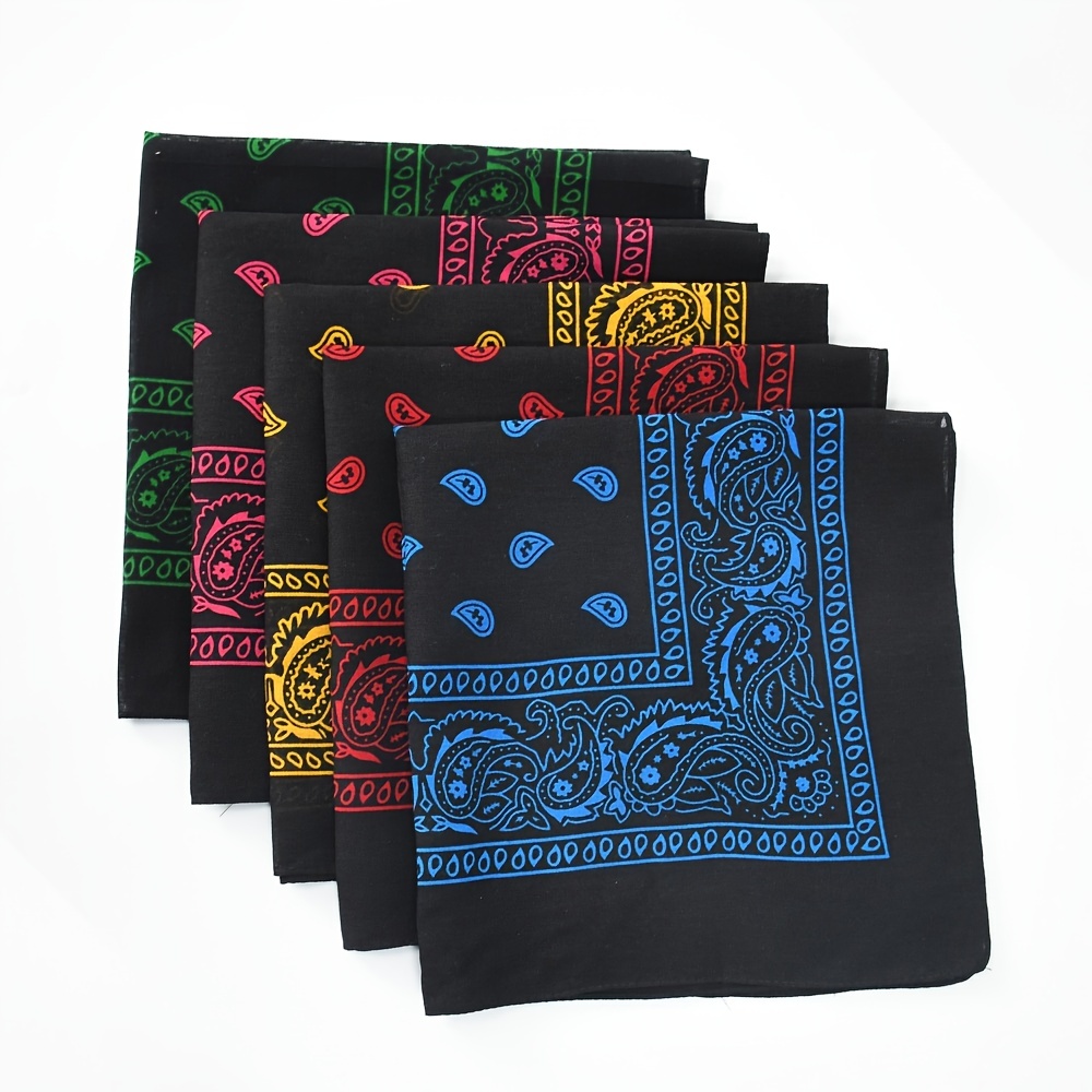 5pcs Hip Hop Style Cashew Flower Cotton Turban Sports Absorbing Headband, Trendy Square Scarf For Street Dance, Ideal Choice For Gifts
5pcs Hip Hop Style Cashew Flower Cotton Turban Sports Absorbing Headband, Trendy Square Scarf For Street Dance, Ideal Choice For Gifts