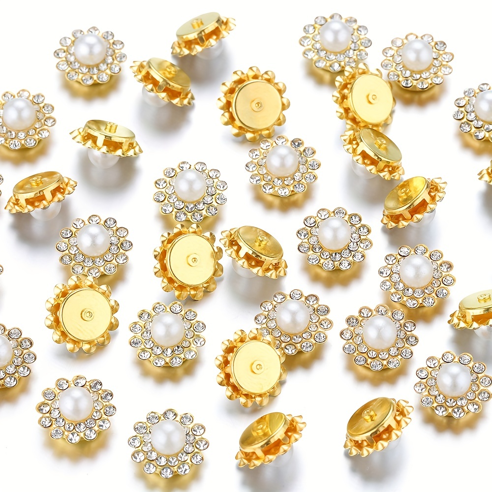 50pcs Flower Rhinestone Beads Pearl For Brooch Hairpin Hair Clips Bowknot Cabochons Embellishments Making
50pcs Flower Rhinestone Beads Pearl For Brooch Hairpin Hair Clips Bowknot Cabochons Embellishments Making