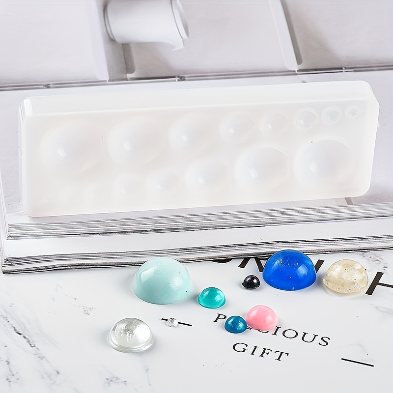 1pc Silicone Cabochon Molds, Epoxy Resin Casting Molds, For Uv Resin, Epoxy Resin Jewelry Making, Half Round, White Silicone Molds Resin Mold For Pendant Patches Making
1pc Silicone Cabochon Molds, Epoxy Resin Casting Molds, For Uv Resin, Epoxy Resin Jewelry Making, Half Round, White Silicone Molds Resin Mold For Pendant Patches Making