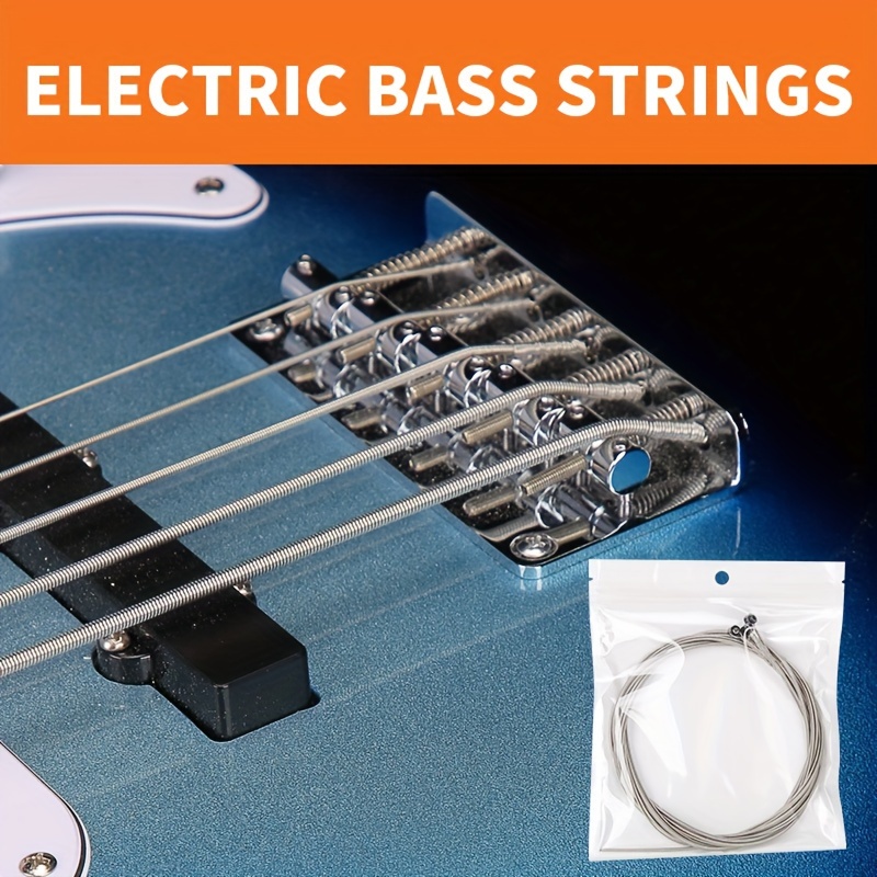 Premium Nickel-plated Electric Bass Strings Set Of 4 - Bright, Smooth Tone With Anti-rust Coating, Entry-level Quality, Carbon Steel Alloy, Sizes 45-65-80-
Premium Nickel-plated Electric Bass Strings Set Of 4 - Bright, Smooth Tone With Anti-rust Coating, Entry-level Quality, Carbon Steel Alloy, Sizes 45-65-80-