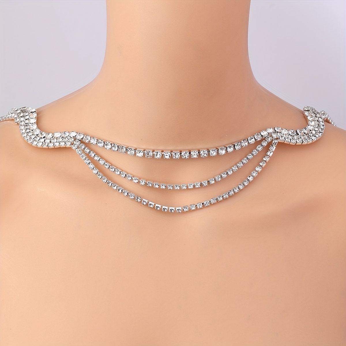 1pc Strass Open Kwastje Choker Ketting Sieraden Voor Mannen Temu Belgium