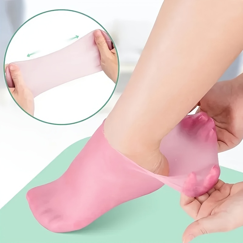 

2pcs Silicone Moisturizing Foot Socks For Dry Cracked Feet Foot Care Socks Massage Moisturizing Gel Socks Pedicure Socks Tool - Mother's Day Gift