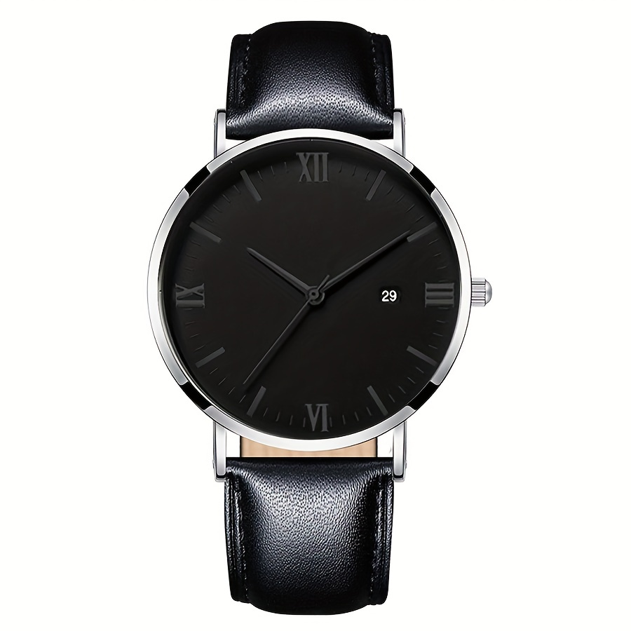 Fashion Men S Calendar Watch Simple Ultra Thin Quartz Temu United Kingdom