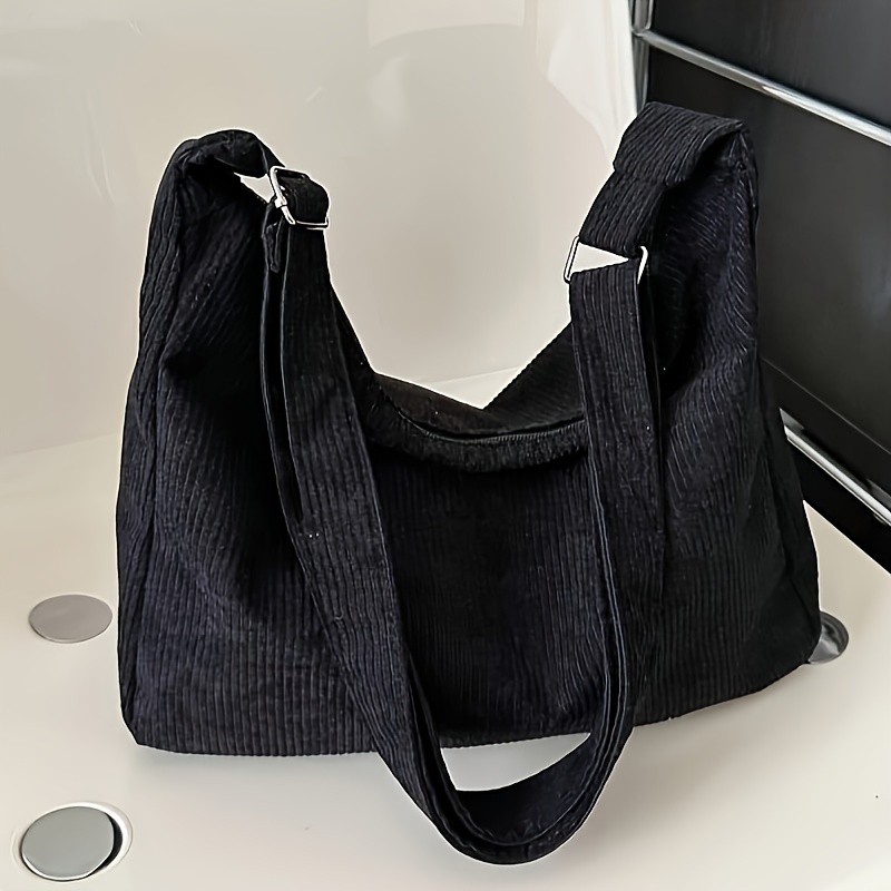 Fashion Corduroy Crossbody Bag, Solid Color Shoulder Bag, Women's Casual Handbag & Tote Purse
Fashion Corduroy Crossbody Bag, Solid Color Shoulder Bag, Women's Casual Handbag & Tote Purse