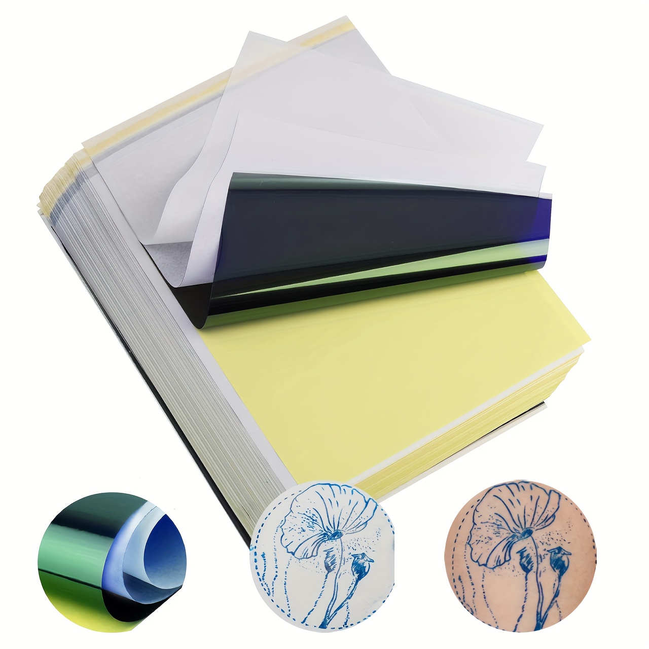 10/20/100pcs Tattoo Transfer Paper, Tattoo Stencil Transfer Paper For Tattooing, Thermal Stencil Carbon Copier Paper Compatible With Tattoo Supply
10/20/100pcs Tattoo Transfer Paper, Tattoo Stencil Transfer Paper For Tattooing, Thermal Stencil Carbon Copier Paper Compatible With Tattoo Supply
